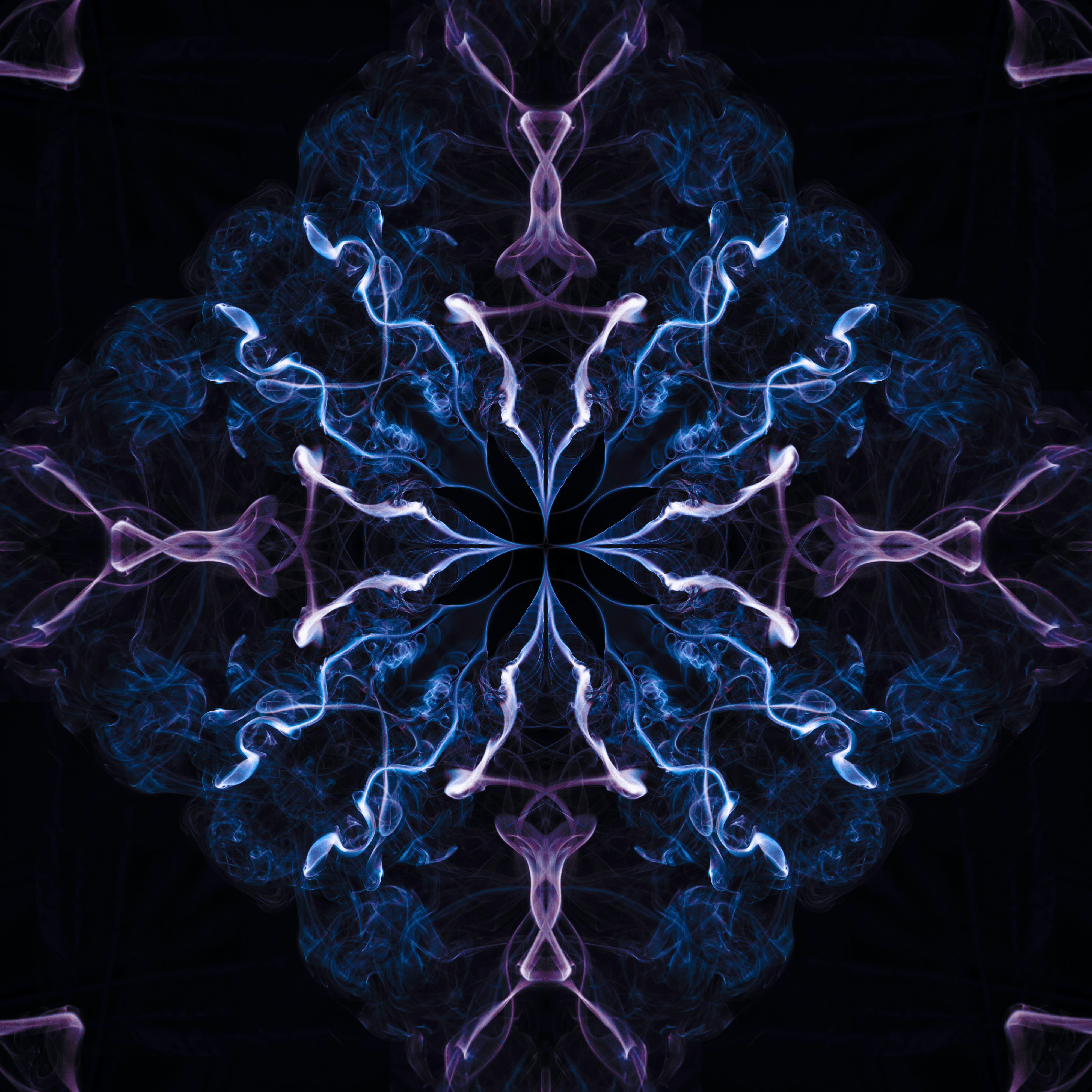 4977 - Ultraviolet Coral abstract smoke art
