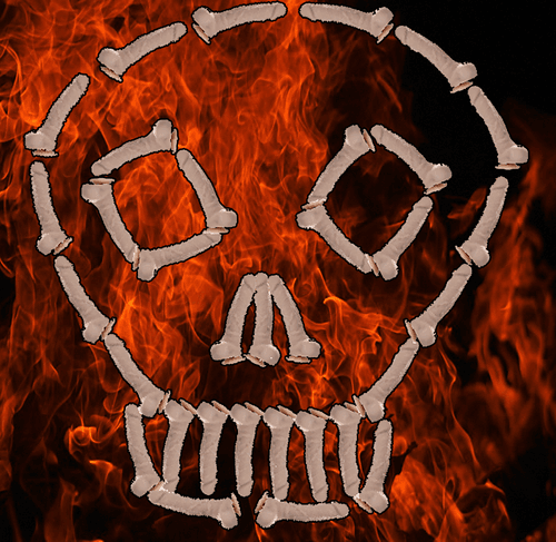 Flaming Cock Skull, 2021