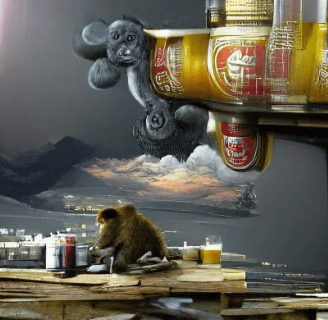 monkey with a beer Collection OpenSea