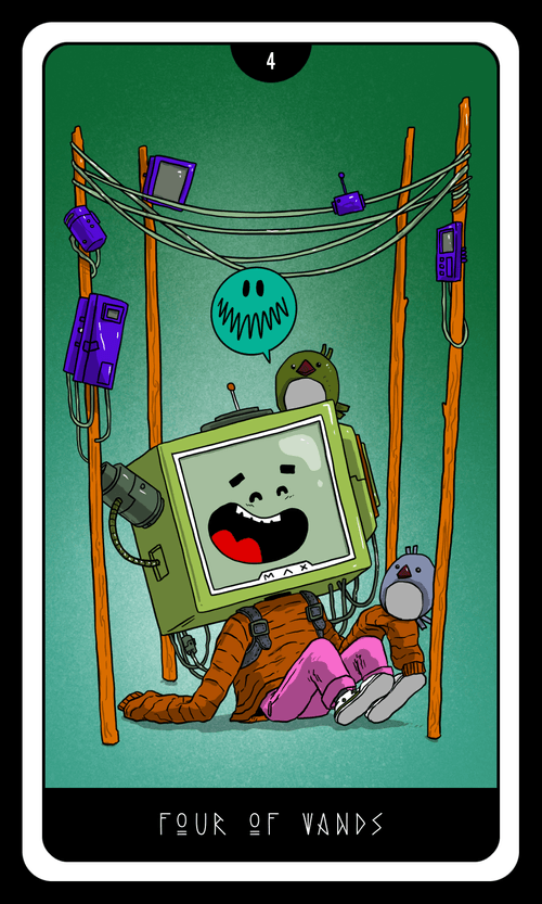 Rosko Sees the Future: Four of Wands - Color Variant 14
