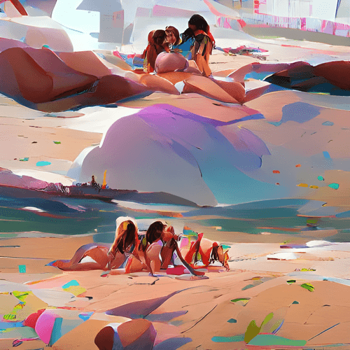 Girls at the Beach #1