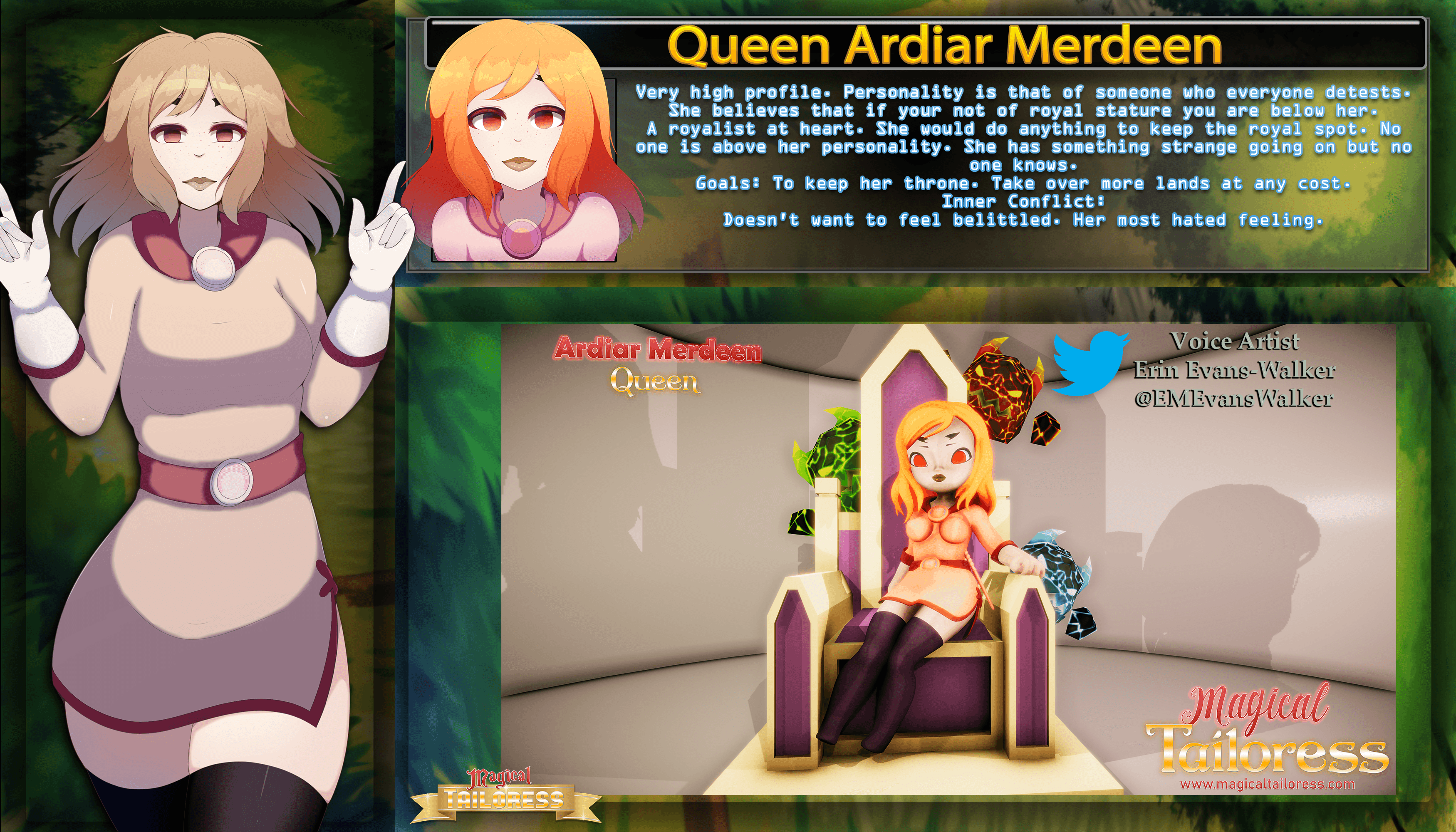 Magical Tailoress - Legacy Card - Queen Merdeen