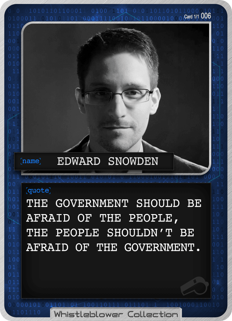 Whistleblower Collection Card: Edward Snowden 006 1/1