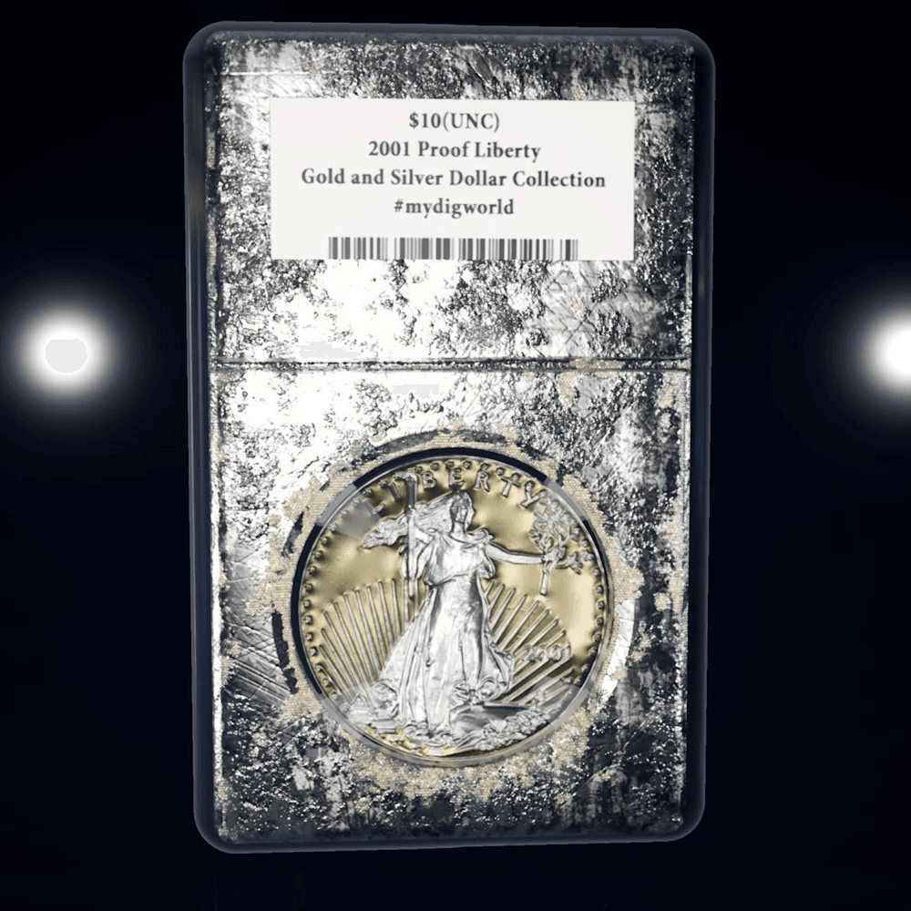 #2 10$ Proof Liberty 2001, MS "SILVER SKIN".