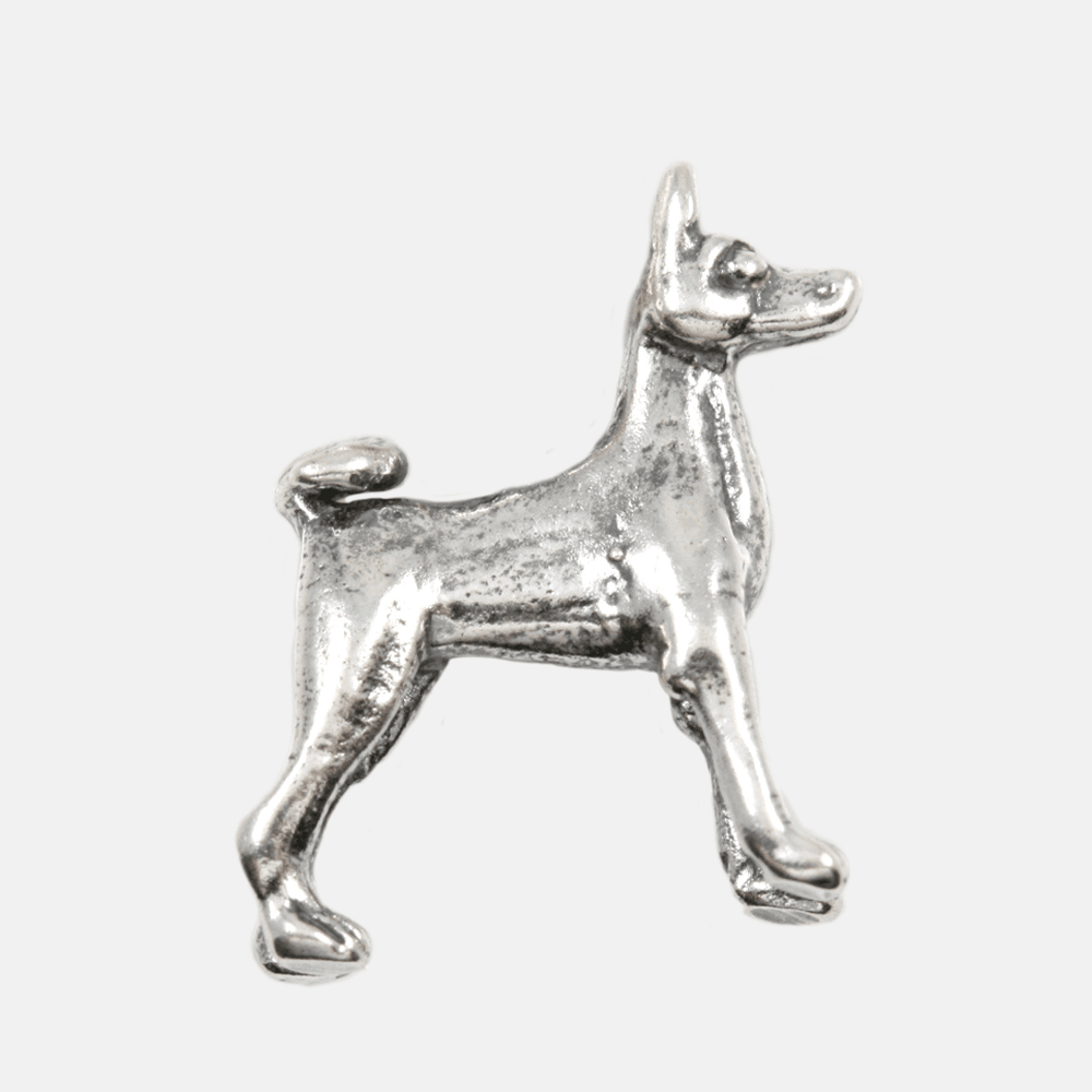 Dog Breed BASENJI 3D Solid Sterling Silver