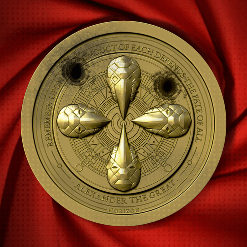 Gold Compass Medallion #64