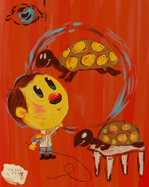 crazy kid fikret mualla - Circus in Red