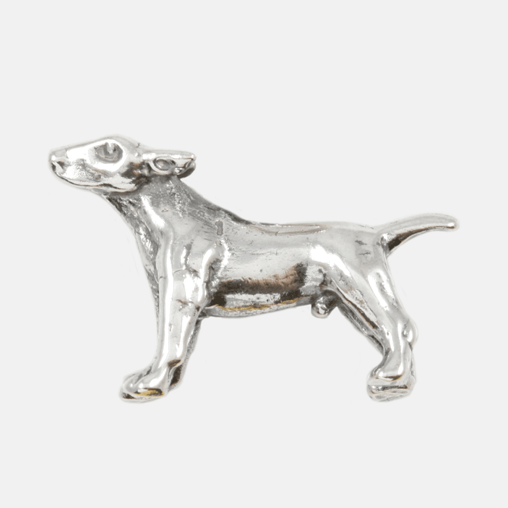 Dog Breed BULL TERRIER 3D Solid Sterling Silver