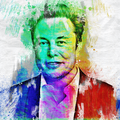 Rainbow Sketch #1 - Elon Musk