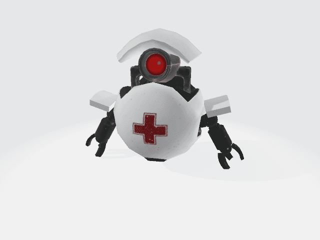 Moving 3D Medic Robot with animation