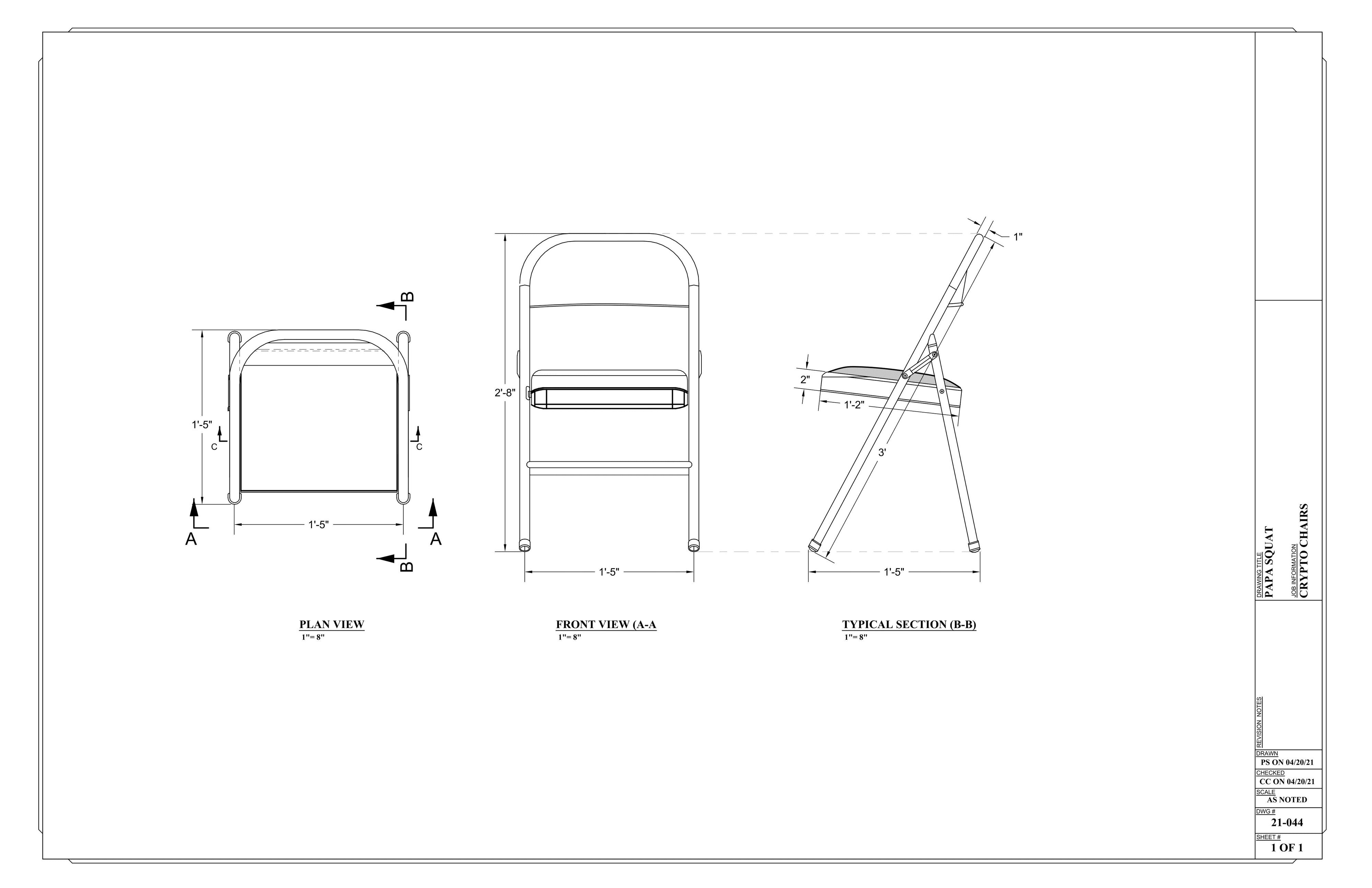 CryptoChairs #044 Chair Plans