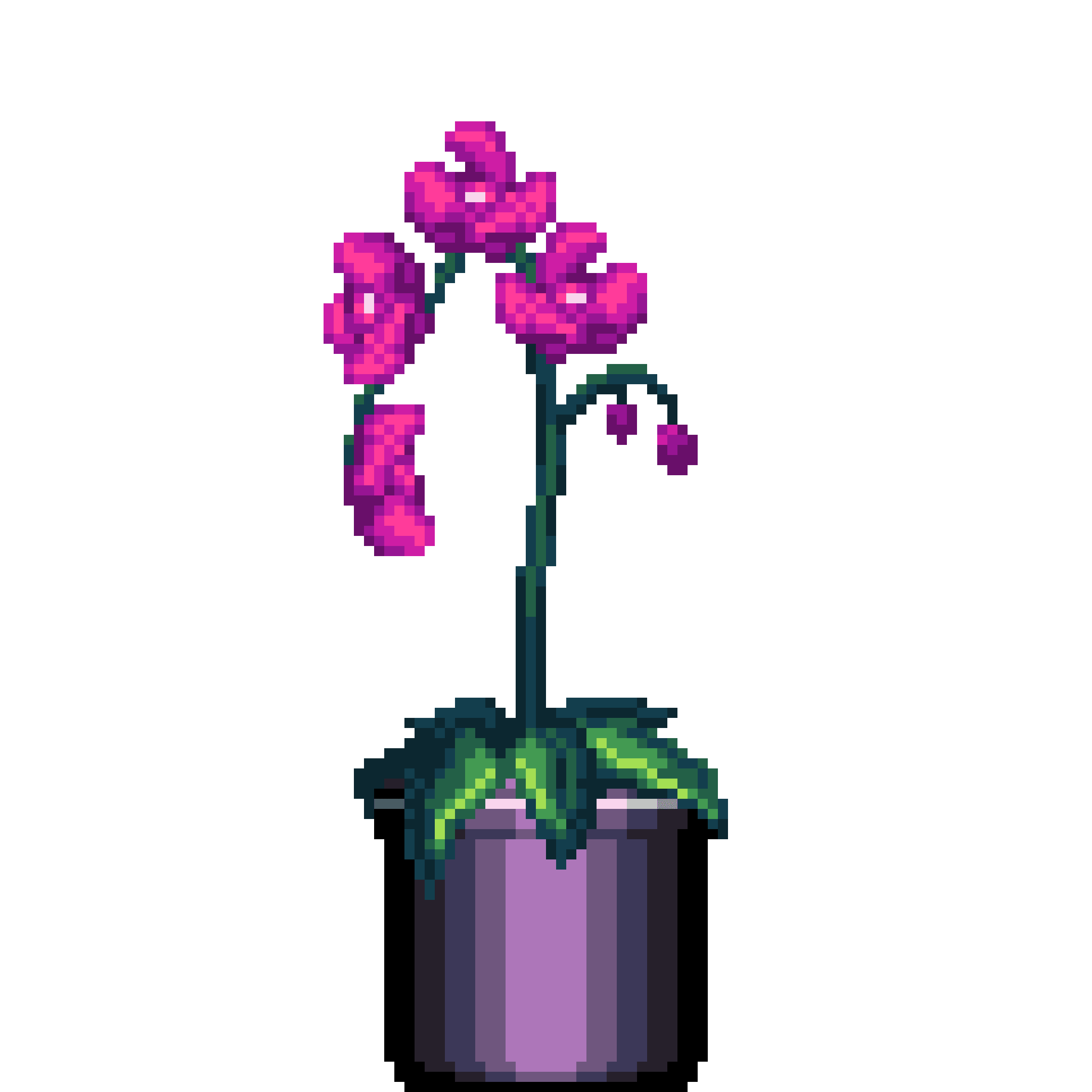 Purple Orchid in Large Pinstripe pot