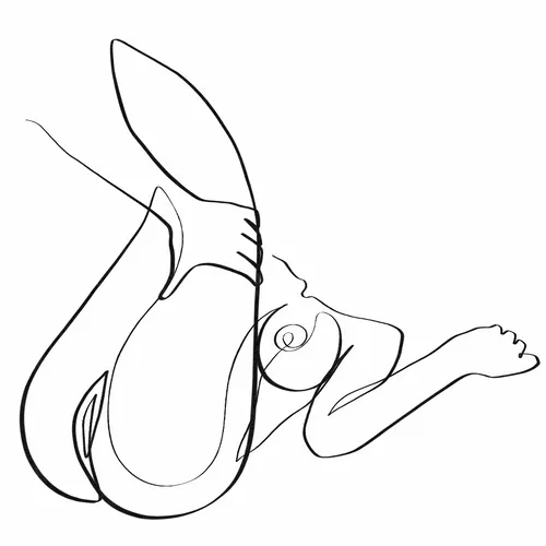 Screw sex position one line art #62