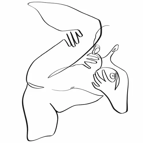 Grasshopper sex position one line art #60