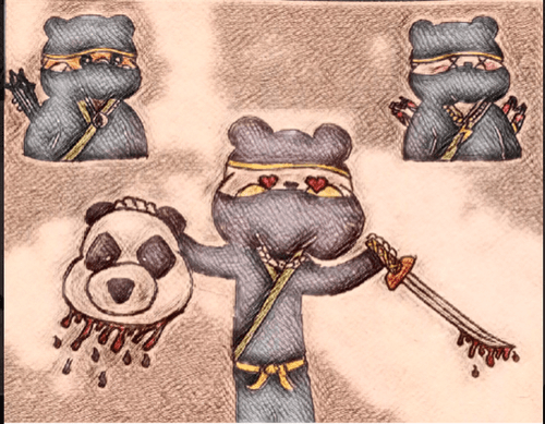 3 NINJA PANDA CUSTOM #1