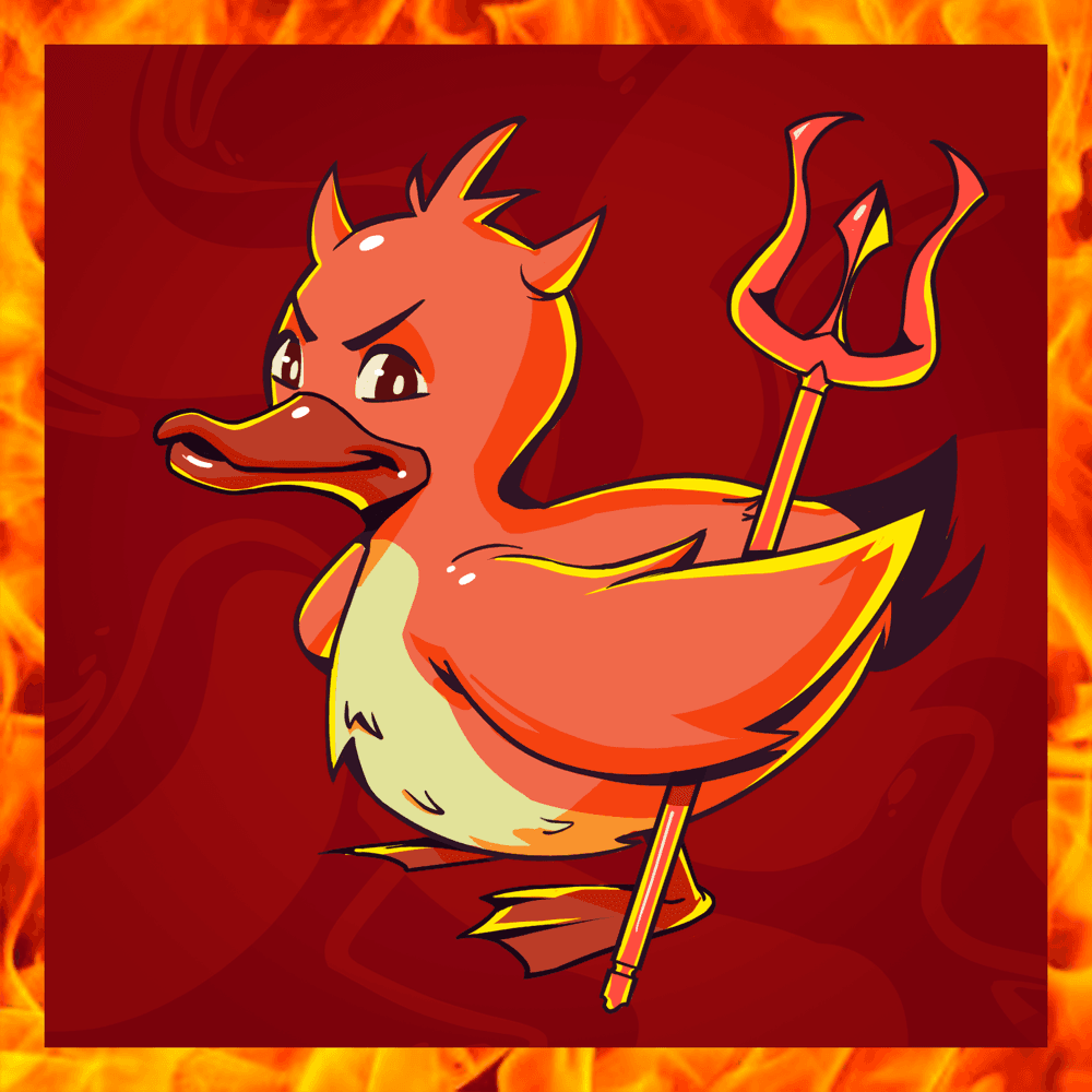 devil duck | Sticker