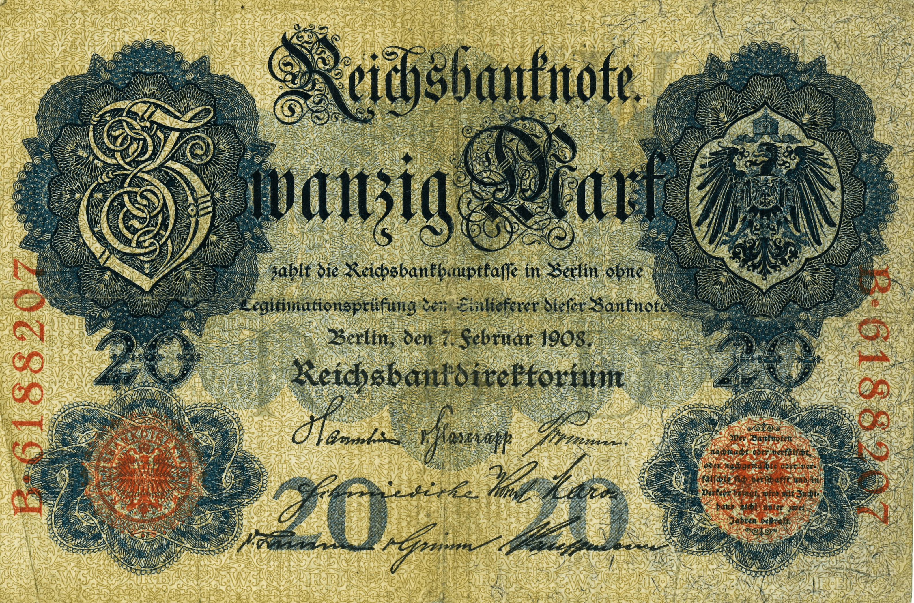 The Reichsbank 20 Mark Note VII