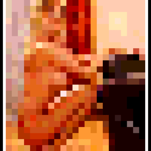 Nude Pinup Model Pixel Art