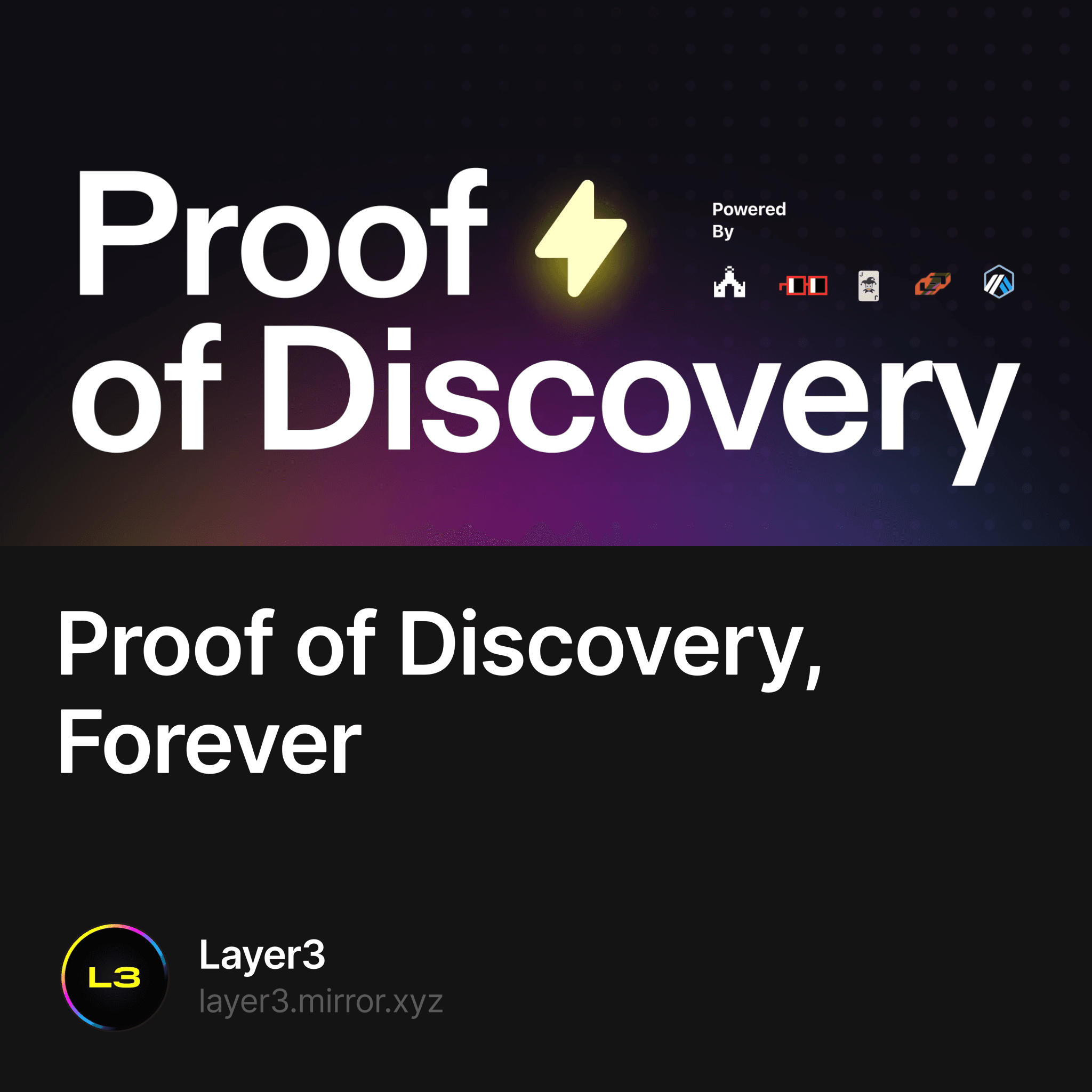 Proof of Discovery, Forever 166/500