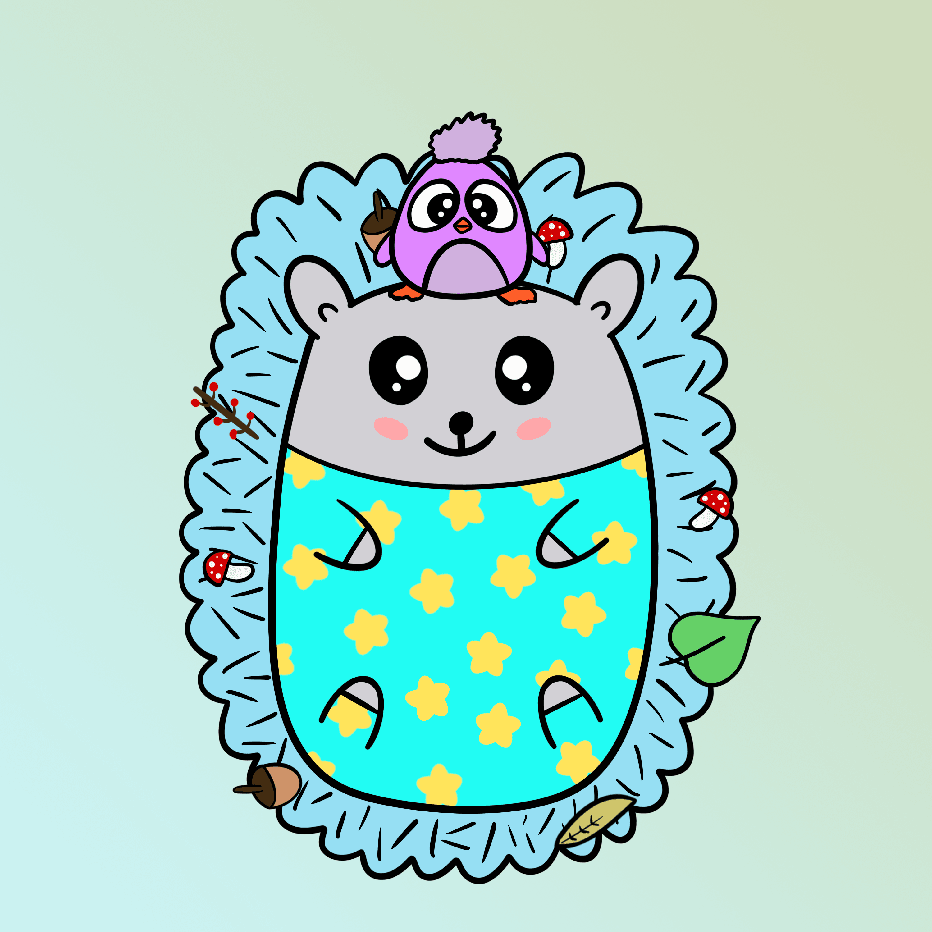 Mini Fluffy Hedgehog #967