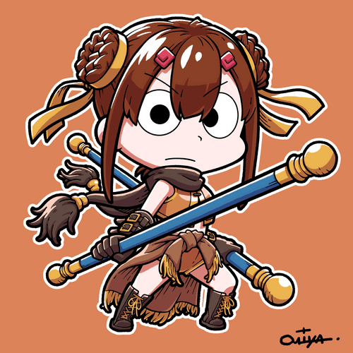 Human stick fighter