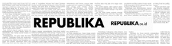 REPUBLIKA daily newspaper front page collection image