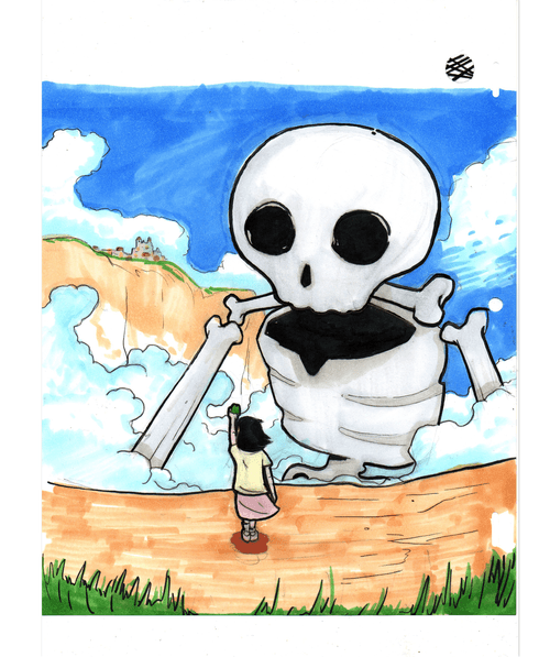 The Girl and the Giant Skull - Concept - 