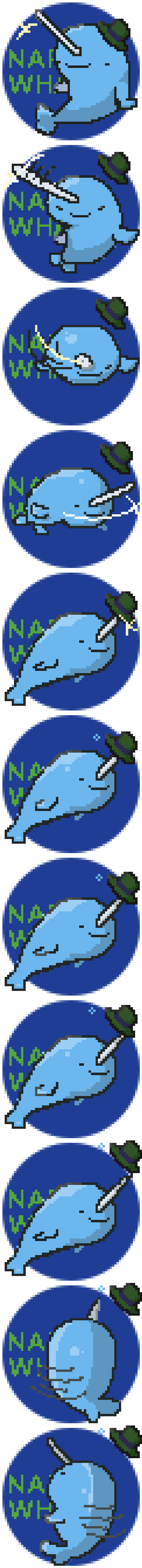 No.010SP_ NarWhale BlueColor- [ SteamPunkWhales ]