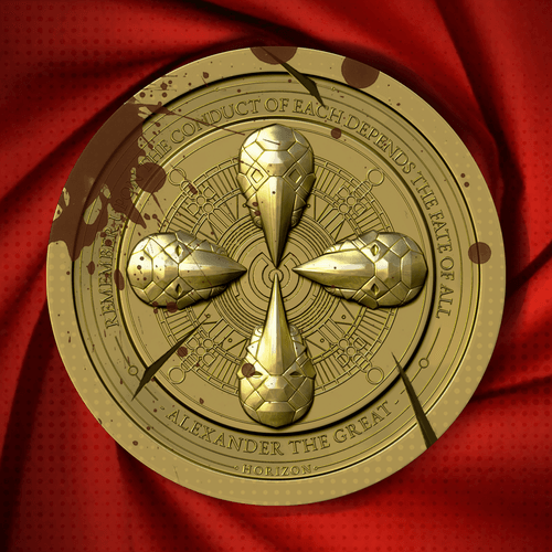 Gold Compass Medallion #101