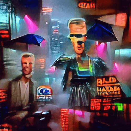 Artificially Intelligent Cyber Punk City