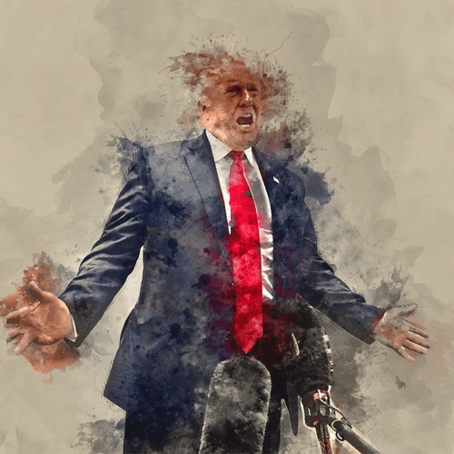 Watercolor Art #174 - Donald Trump
