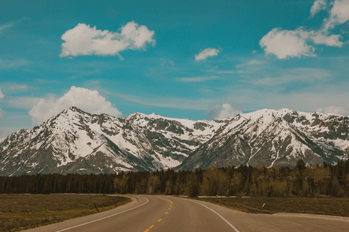 Open roads under blue skies