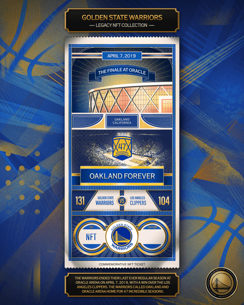Warriors Oracle Arena Finale Ticket (7/10)