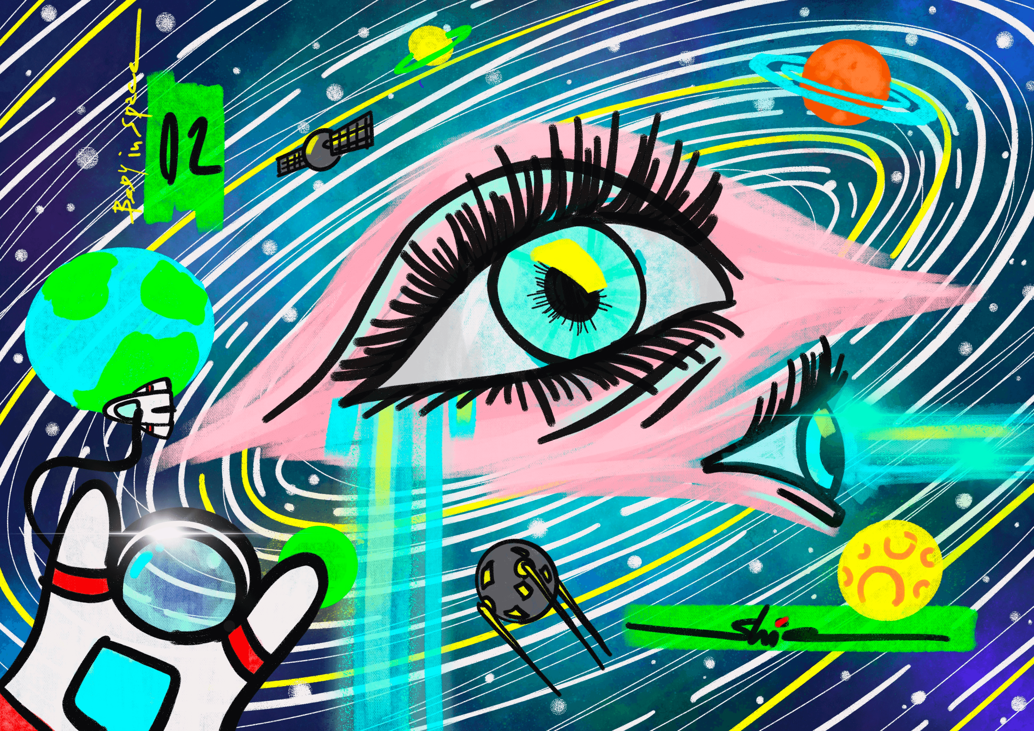 Body in space [ eyes ]