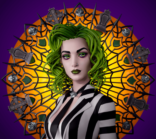 Art Nouveau Girl #5 - Beetlejuice edition