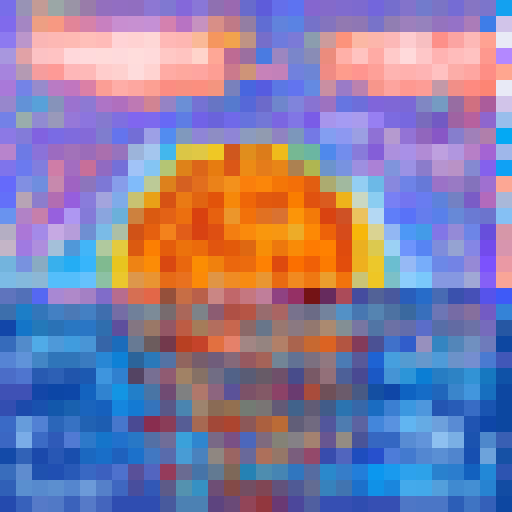 The Moon and the Sea - #1 - 32x32 Pixel ARt Sketches