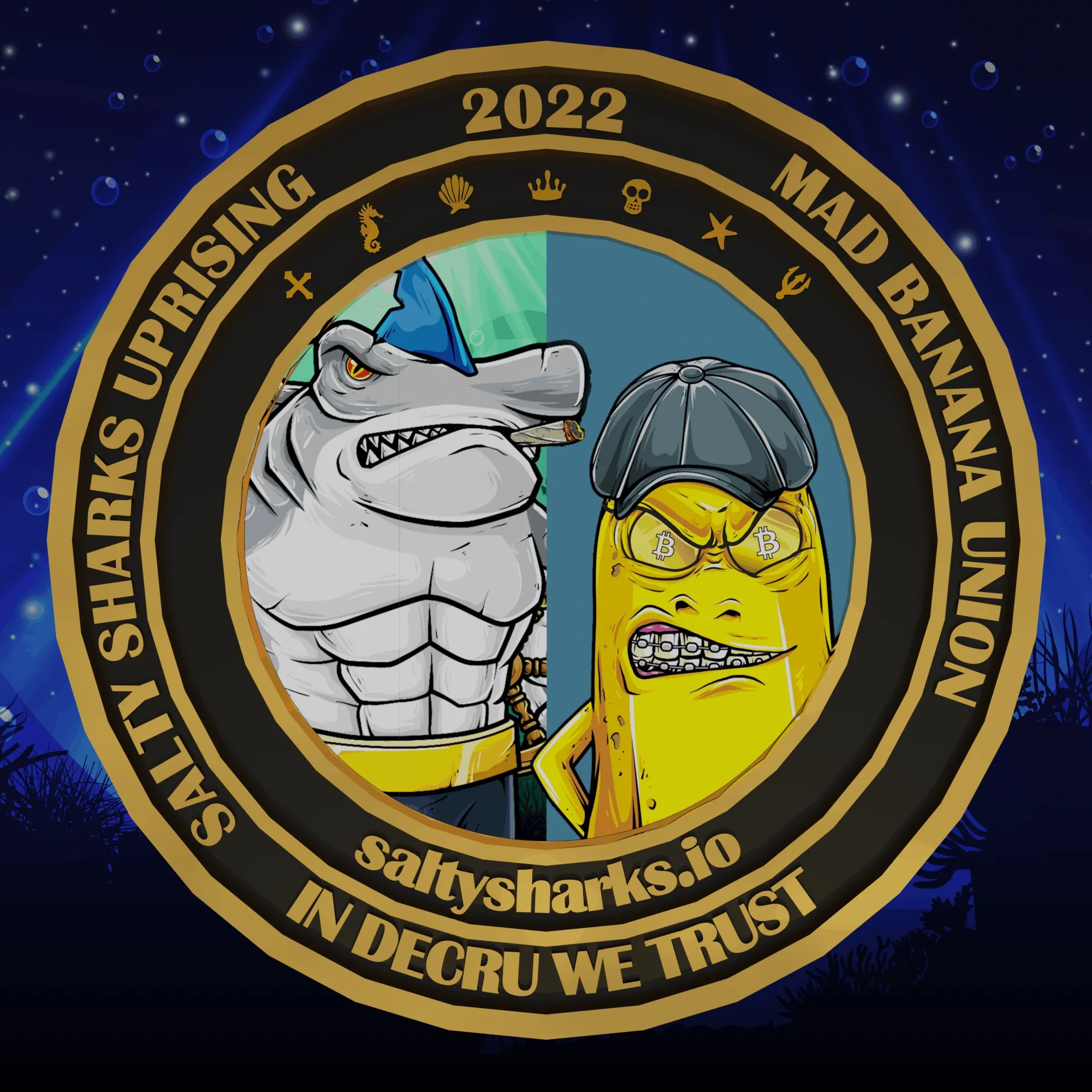 Salty Shark Uprising / Mad Banana Union OG Collector Coin