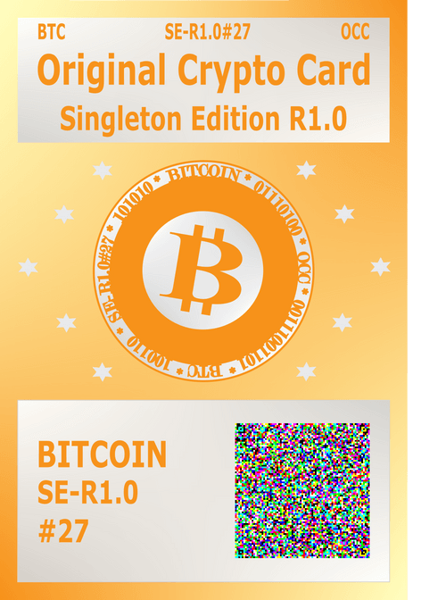 *Original Crypto Card*BITCOIN*SE-R1.0#27*BTC*