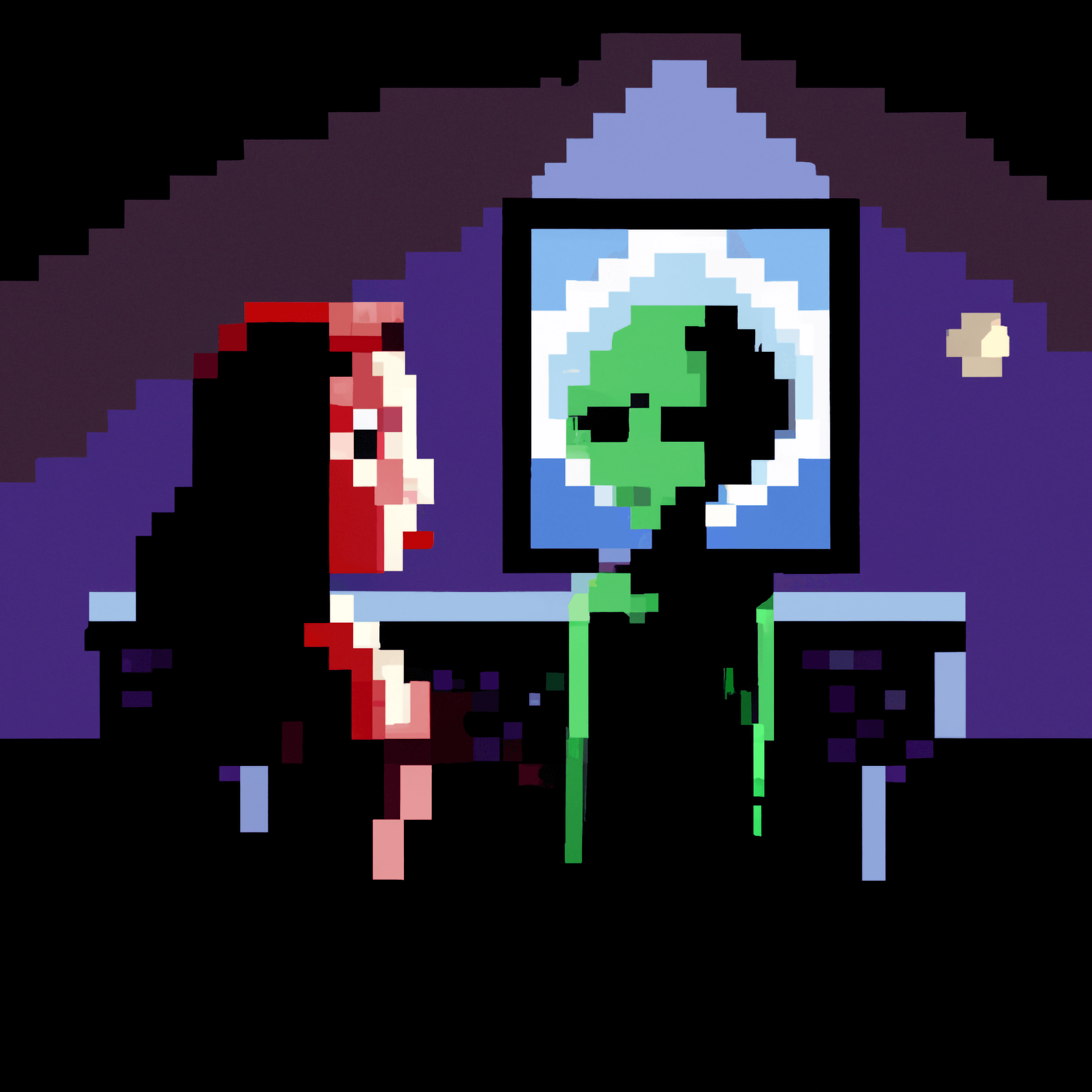 Mona Lisa Meets an Alien in a Bar #9: Whispers