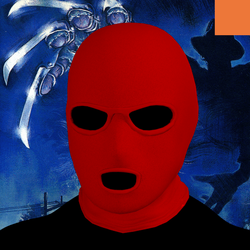 Villain #189 - The Red Ski Mask Villain on the Freddy background with the Original Accent