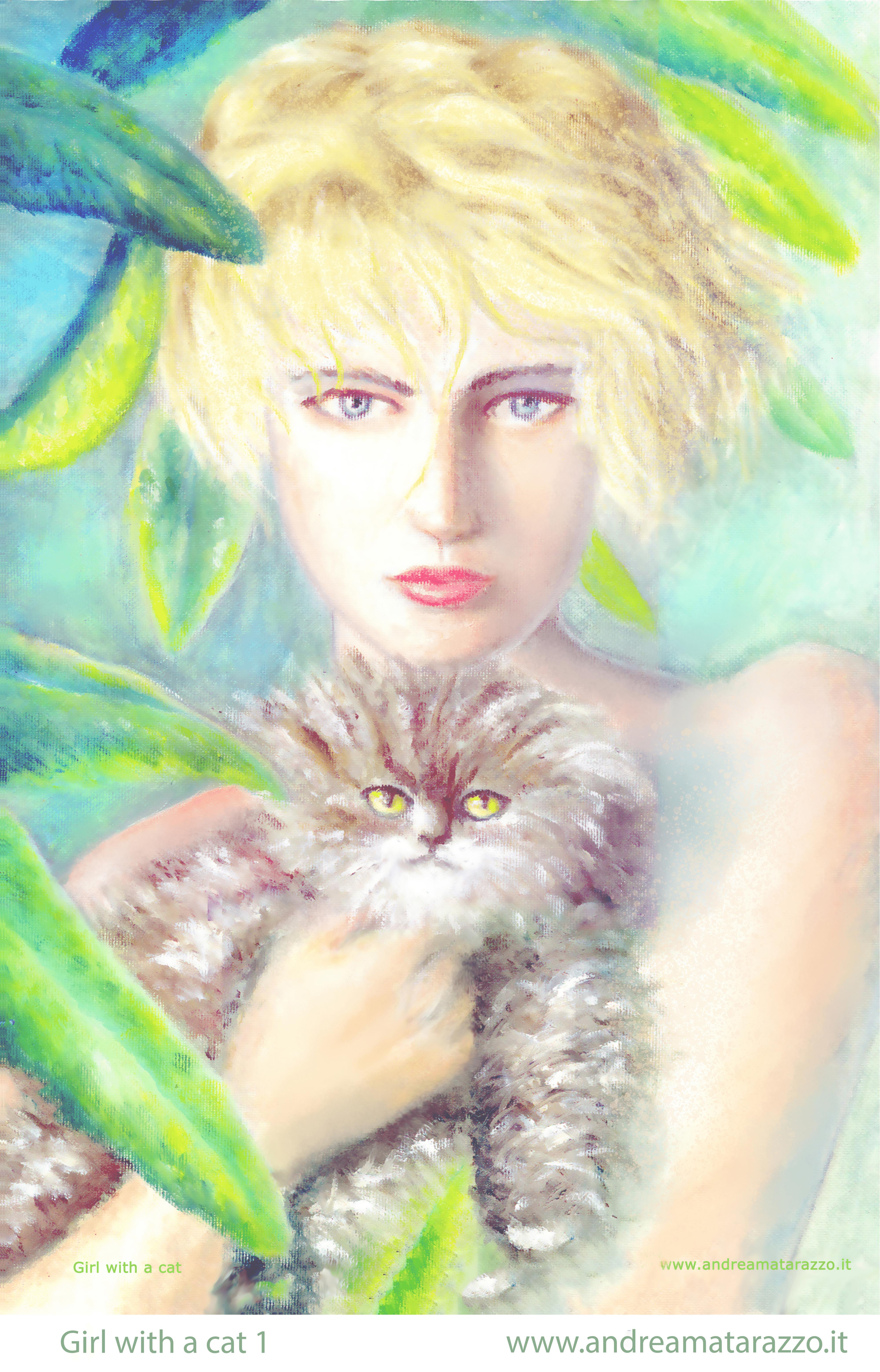 Girl with a cat 1