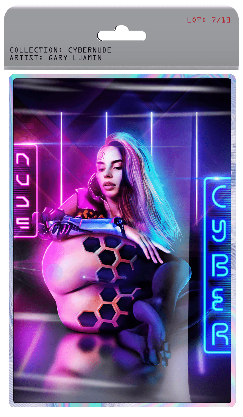 Cybernude playing cards - NFT token - 7 out of 13