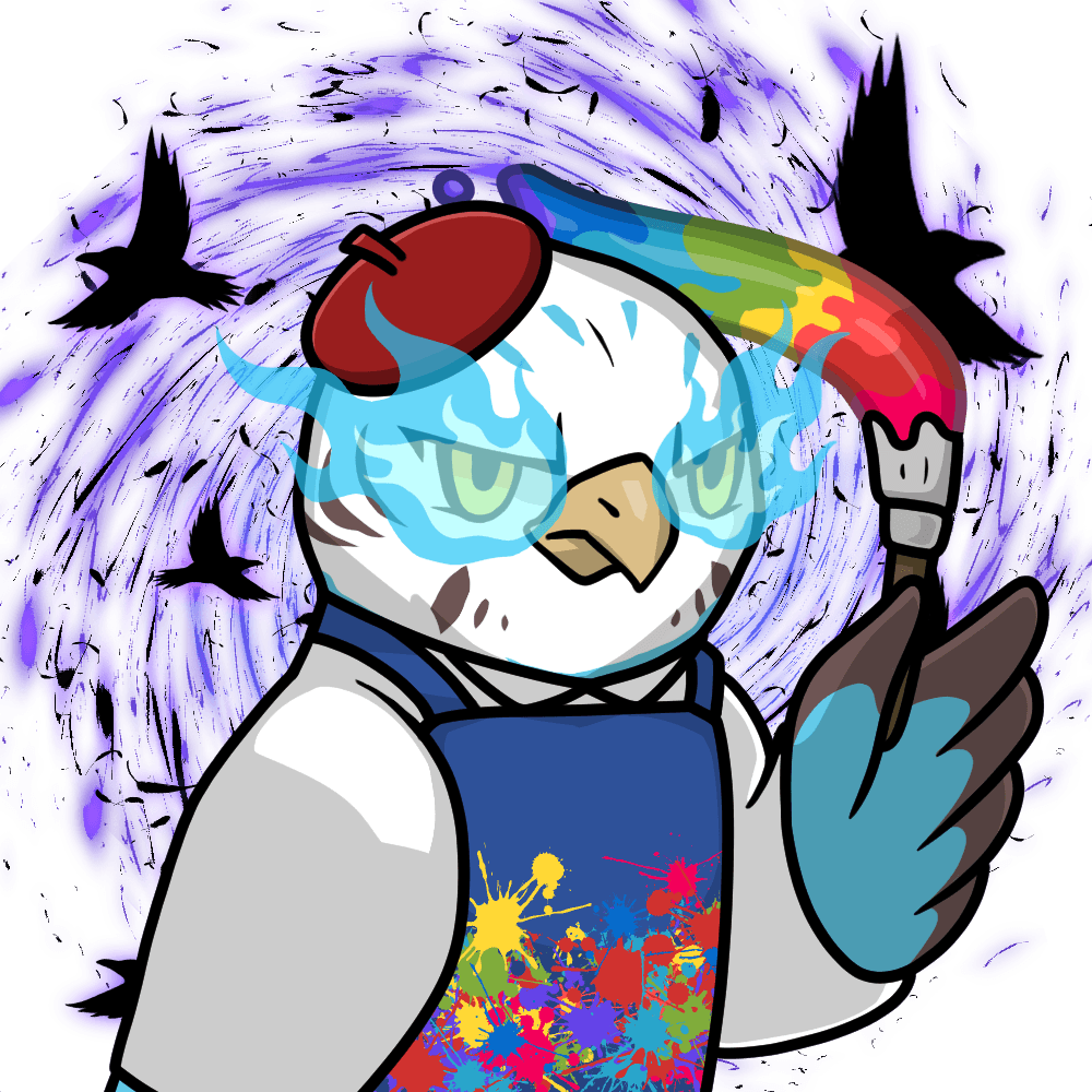 Narukami-Painter-Blue budgie #00161