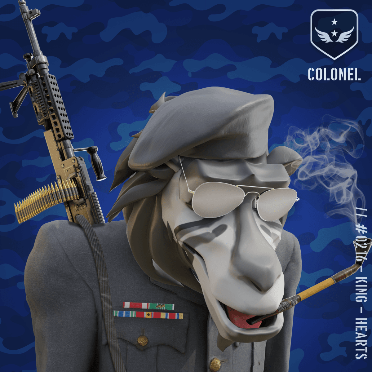 Surprised Black Colonel Baboon #216