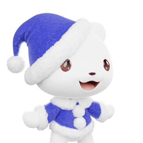 3D LEELEE-Santa-Polar bear-#20524