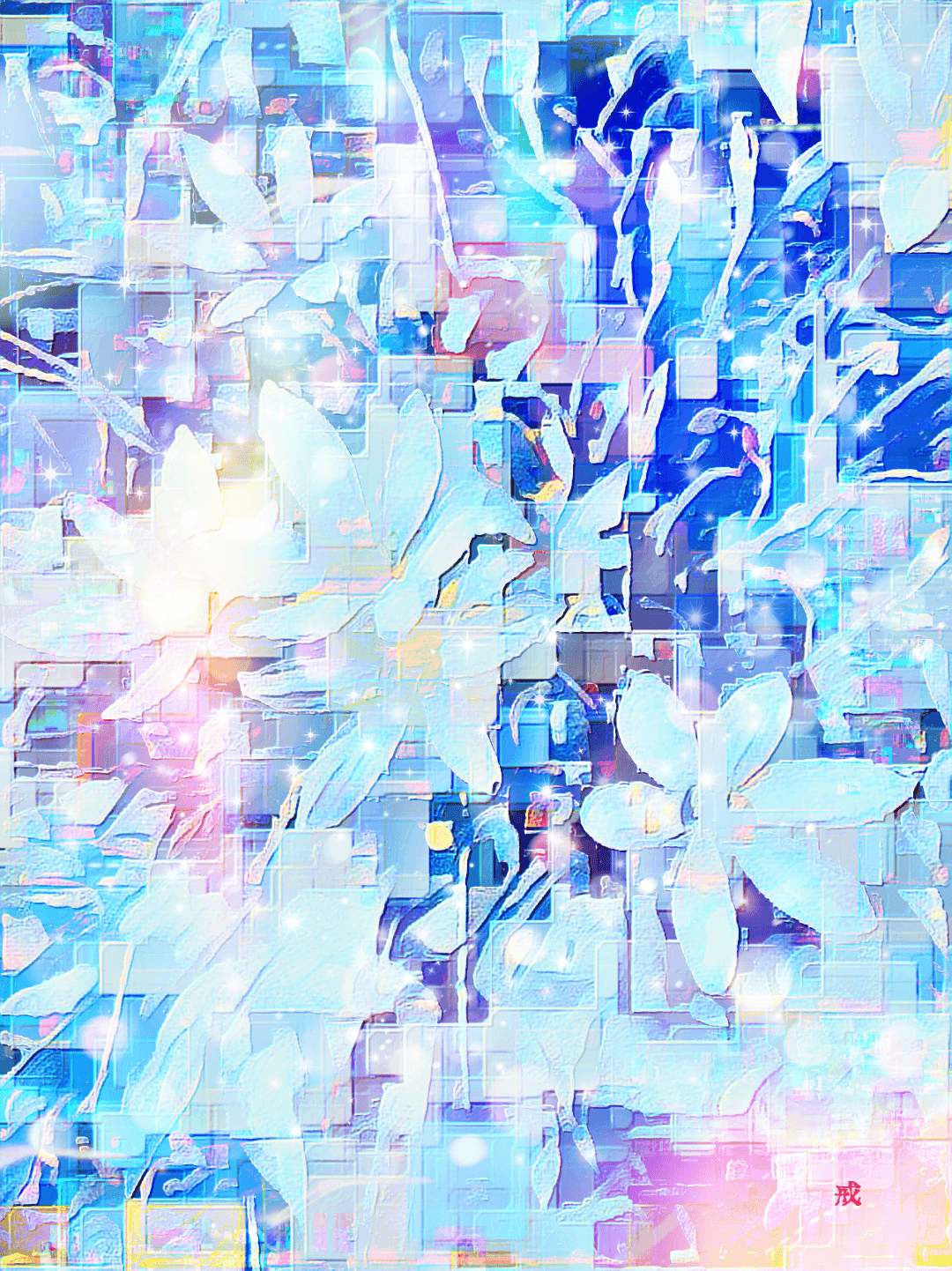 a-675 華 デジタル・ブルー Elegant digital blue