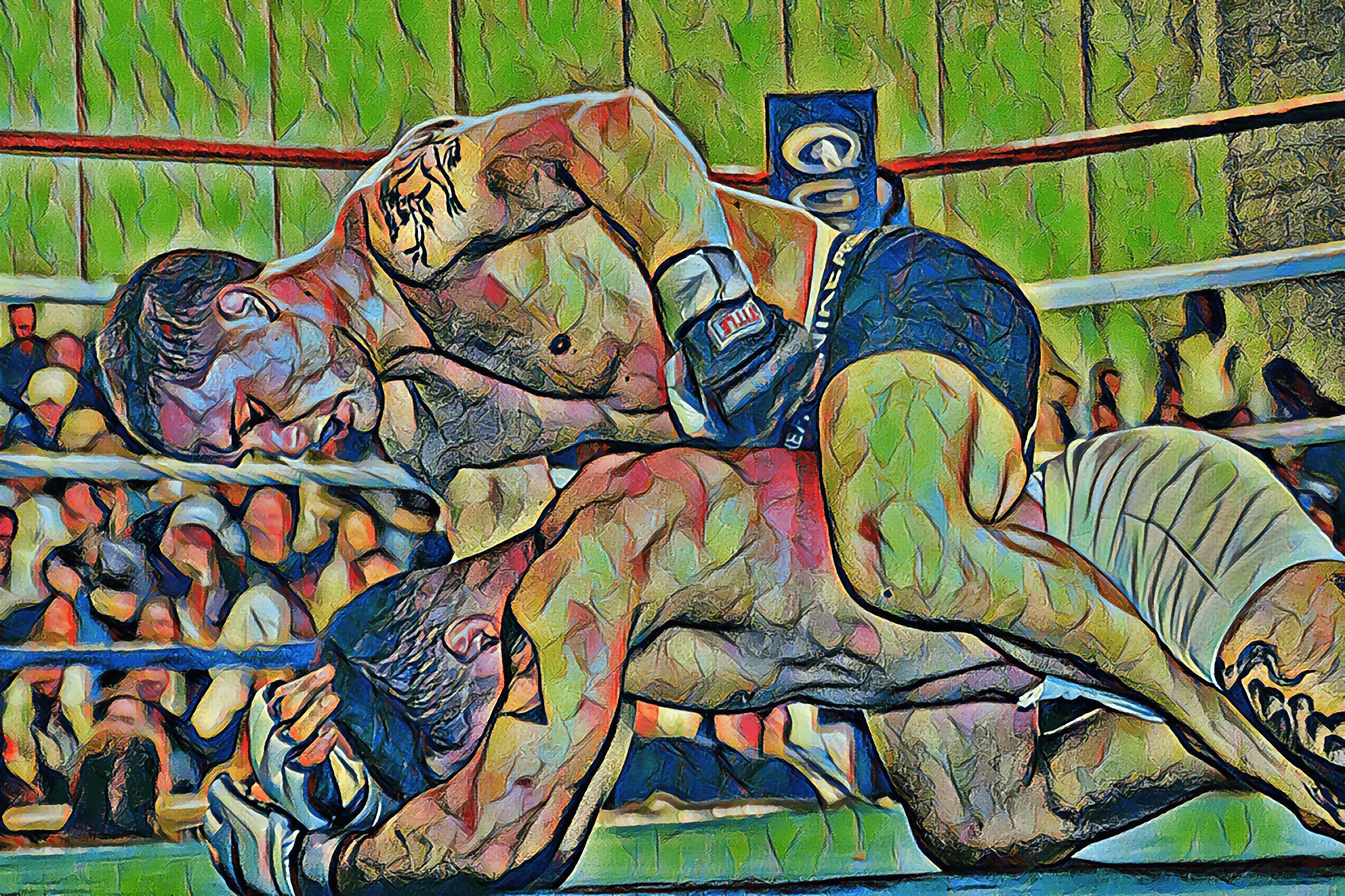 Frankie Edgar SportFighting MMA Digital Pastel Painting by Brian Cimins