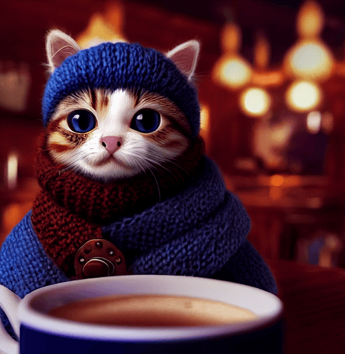 Winter coat for cats kitten animal cold drink cup