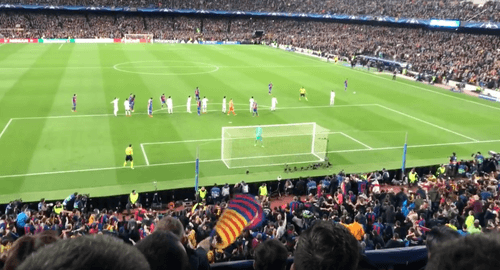 FC Barcelona - PSG winning goal from the stands 6-1! Sergi Roberto!