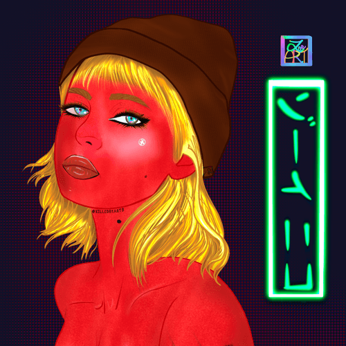 Cyber Punk Girls And Neon Signs  "Z03 N1C0" Devils Advocate